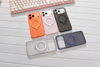Luxury Design Built-in Airbags Magnetic Holder Anti-Fingerprint TPU+PC Mobile Phone Case for iPhone 15 Pro Max