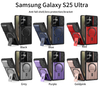 New 2-in-1 Magnetic Kickstand Luxury Design Phone Case Lens Protection TPU/PC Hybrid Shockproof 6 Colors for 17 16 15plus