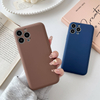 Glossy Finish Shockproof TPU Protector Cover Case for 11/12/13/14/15/16 Pro MAX 9 Colors Pure Color Design