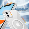 2025 TPU+PC Aity Yellow Crystal Clear Magnetic Phone Case Cover for iPhone 11 12 13 14 15 16 Yellow+Clear Phone Accessories