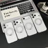 High-quality 2.5mm Acrylic Magnetic Attachment Integrated Transparent Minimalist PRT Phone Case for iPhone 15 16 17 Pro Max