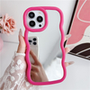 Macaron Color Mirror Surface Phone Case for iPhone 15 16 17 Pro Max Convenient Touch-up Mirror for Mobile Users