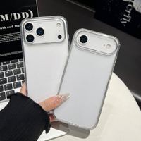 High Quality Clear White Hard Shell Waterproof Shockproof Acrylic Phone Case for iPhone 15 17 Pro Max Mobile Phone Cases