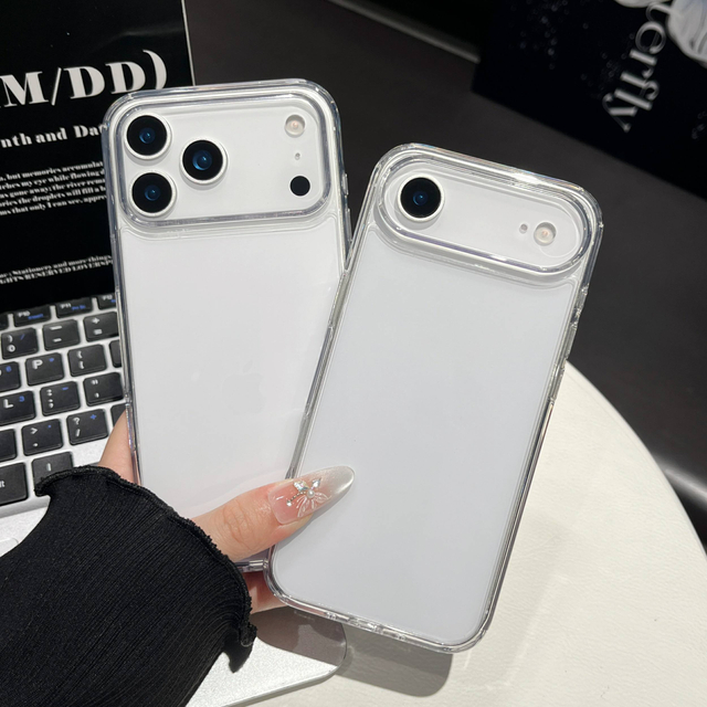 High Quality Clear White Hard Shell Waterproof Shockproof Acrylic Phone Case for iPhone 15 17 Pro Max Mobile Phone Cases