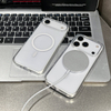 New Design 2.5mm Acrylic Magnetic Phone Case for 17 Pro Max Transparent Slim Fit Shockproof Anti-Yellowing Fashion Simple