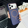 Luxury Retro Magnetic Phone Case for iPhone 16 15 14 Pro Max Portable Litchi Grain Leather Cover