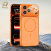 Premium Matte Glass Slim Frame Magnetic PC Phone Case for iPhone 17 Pro Max Large View Window with Attraction Feature