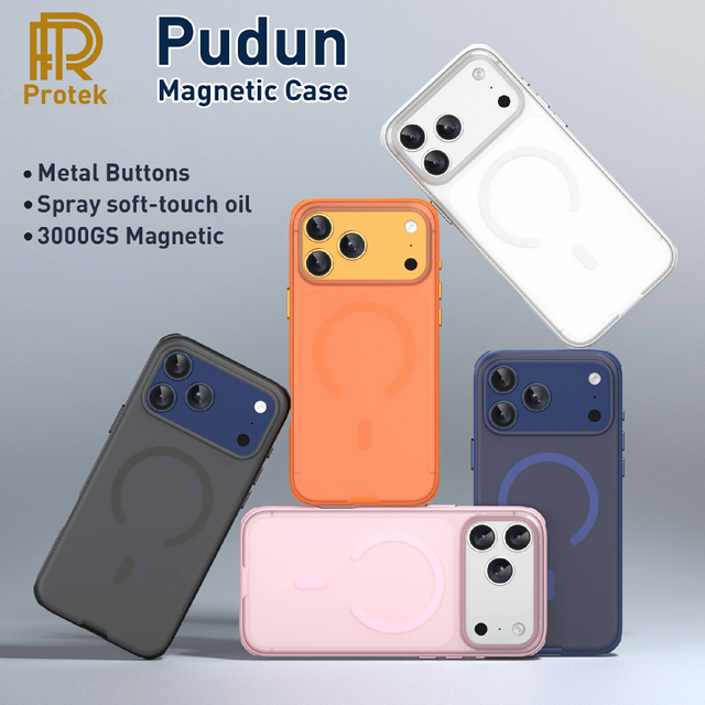 High Quality Luxury TPU+PC Shockproof Magnetic Anti-Fingerprint Mobile Phone Case for iPhone 15 Pro Max All Series
