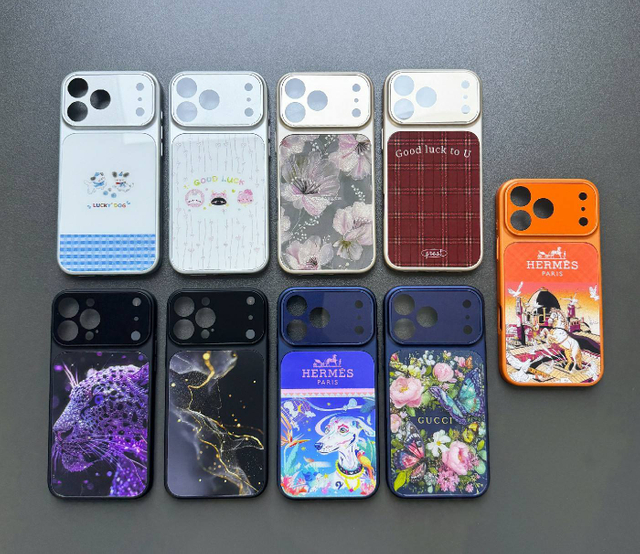 New Colorful Paintings Premium Magnetic Frosted Glass Shockproof Fashion Simple Customize PC Phone Case for 17 16 15 14