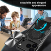 Hard PC TPU Phone Case with Slide Camera Protection for Samsung for iPhone 16 15 14 Pro Max Plus 16e Build-in Phone Holder