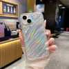 Luxury 3D Curved Texture TPU Shockproof Mobile Phone Case Painted Transparent Gradient Design for 14/13/12 Pro/XR/XS Max