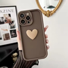 Hot Sale Fine Hole Full Cover Wine Red TPU Soft Case Heart Design for iPhone
