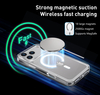 2.5mm Magnetic TPU+PC Shockproof Case-Premium Transparent Protection Strip Stand for 16 15 14 13 12 11 Pro Mobile Phone Cases