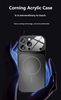 Original Color Magnetic PC Acrylic Premium Textured Minimalist Pure Color Phone Case Large Window for 17/16/15/14/13 Pro Max