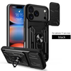 High Quality Armor Design TPU+PC Card Holder Shockproof Lens Protection Magnetic Kickstand Phone Case for
