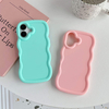 Custom Wavy Edge Soft Smart Phone Case for iPhone 15 16 Pro Max 14 Pro Max13 12 11 Xs Xr Candy Color Waterproof Shockproof