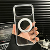 Premium Magnetic Ring Kickstand Clear Transparent TPU+Acrylic Shockproof Waterproof Ultra Thin Wireless Case for INS