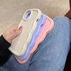 Soft Candy TPU Shockproof Phone Cover Protective Curly Wave Frame Case for iPhone 17 16 15 14 13 Pro Max Plus