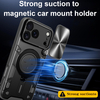 Hard PC TPU Phone Case with Slide Camera Protection for Samsung for iPhone 16 15 14 Pro Max Plus 16e Build-in Phone Holder