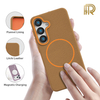 Luxury High-quality Litchi Leather Case for Samsung TPU Mobile Phone Cover Compatible with Wireless Charging