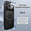 New Design AG Matte Glass Back Panel Magnetic PC Anti-Fingerprint Pure Color Phone Case 360 Protection for 11 16 Pro Max