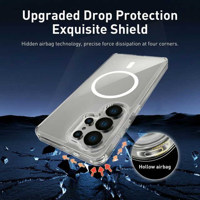 High-Quality 2.5mm Transparent Acrylic Magnetic Phone Case TPU Wireless Charging for Samsung S26 for iPhone 17promax