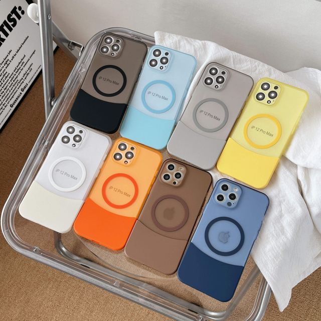 Wholesale 2-in-1 Magnetic Snap-on Candy Color PC Phone Case for iPhone 15 16 17promax Premium Mobile Phone Cases