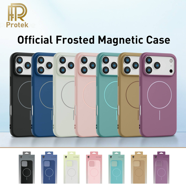 High-quality Magnetic Wireless Charging Solid Color TPU Phone case for iPhone 17 16 15 14 13 Pro Max