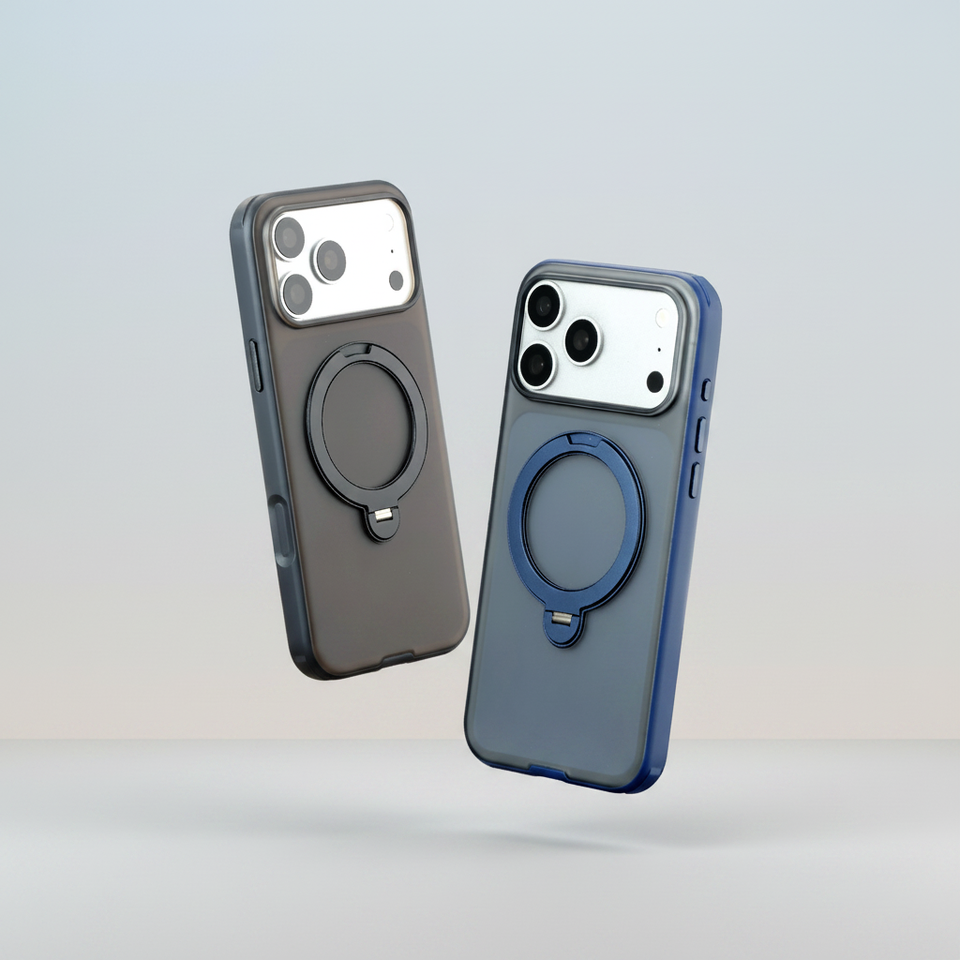 High Quality Luxury Anti-fingerprint Magnetic Kickstand Ring Mobile Phone Case for iPhone All Series
