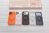Luxury Design Built-in Airbags Magnetic Holder Anti-Fingerprint TPU+PC Mobile Phone Case for iPhone 15 Pro Max
