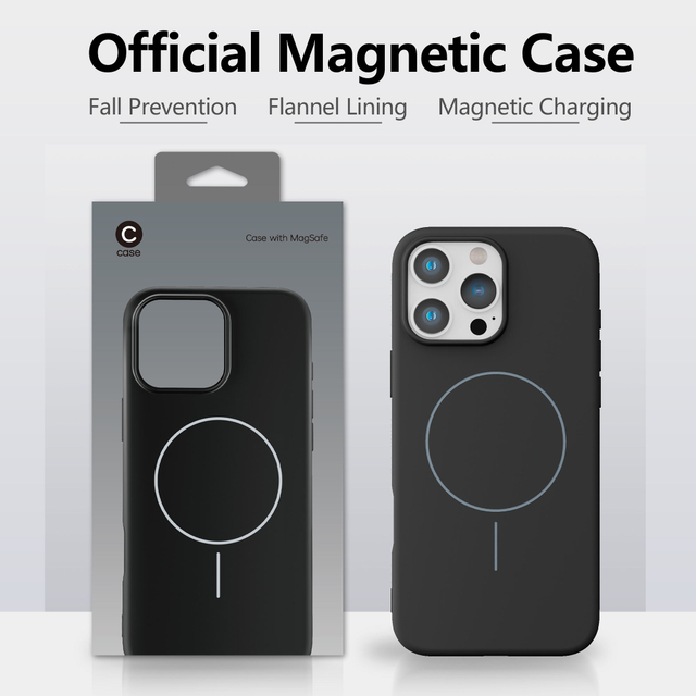 High Quality Durable TPU Phone Case for iPhone 16 Pro Max Official Frosted Silicone with Magnetic & Wireless Charging Support
