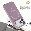 Luxury Premium Litchi Leather Phone Cover Shockproof Magnetic for IPhone17 Promax 16 15