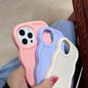 Soft Candy TPU Shockproof Phone Cover Protective Curly Wave Frame Case for iPhone 17 16 15 14 13 Pro Max Plus