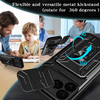 Magnetic Kickstand Card Holder Wallet Mobile Phone Case for iPhone 16 15 14 Pro Max Plus 16e Defend Cover with Camera Accessory