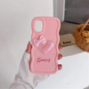 Quicksand INS Soft TPU Phone Case for Infinix Tecno Love Heart Wave Frame with Bowknot Protective Mobile Cover in OPP Bag