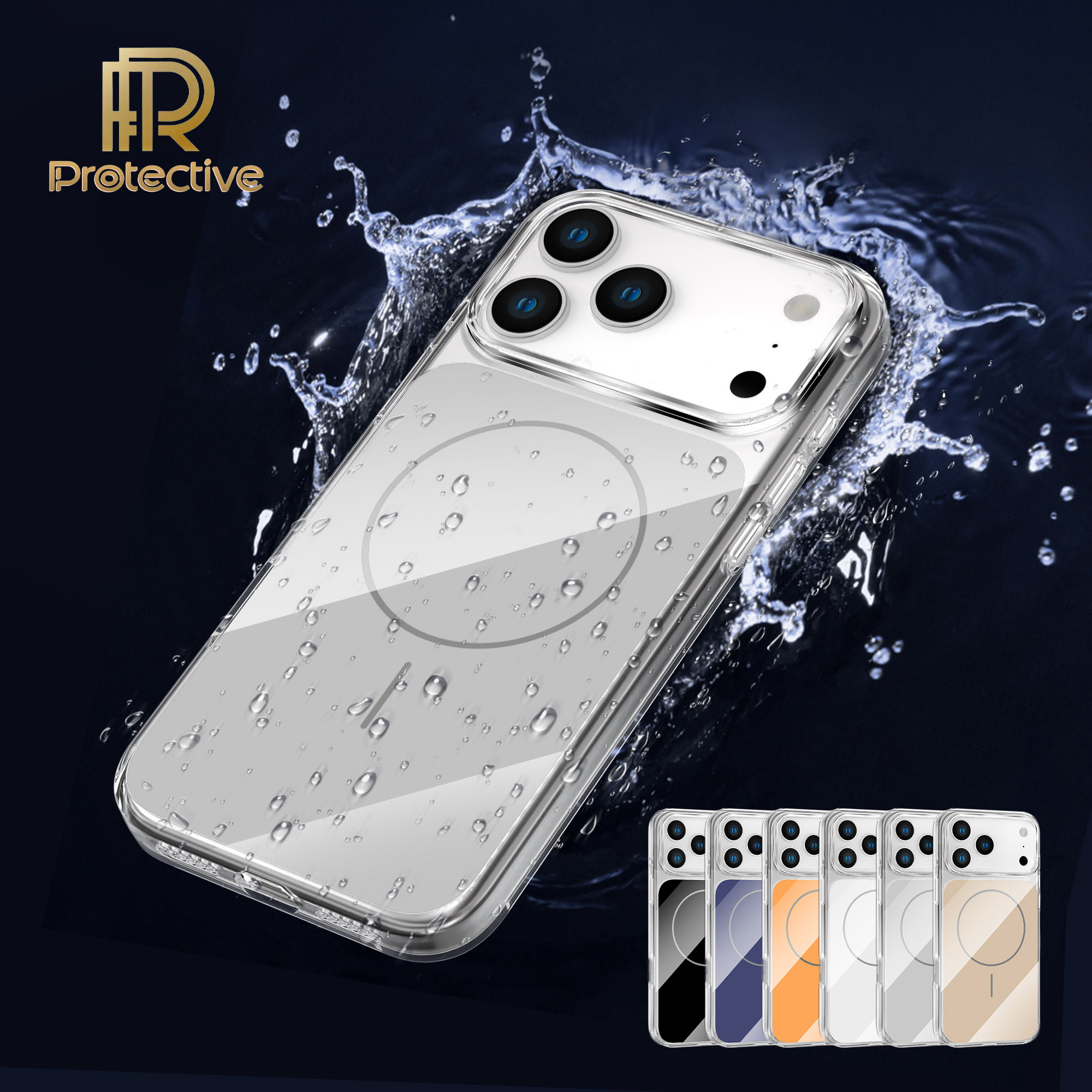 2026 New Design Minimalist 6 Colors PC Magnetic Phone Case for 17 Pro Max 16 15 14 ProMax